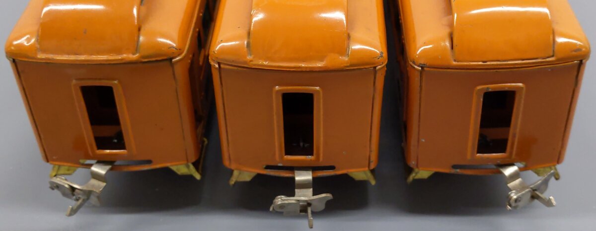 MTH 10-8042 O Orange 710 Series Passenger Car Set (Set of 3) VG