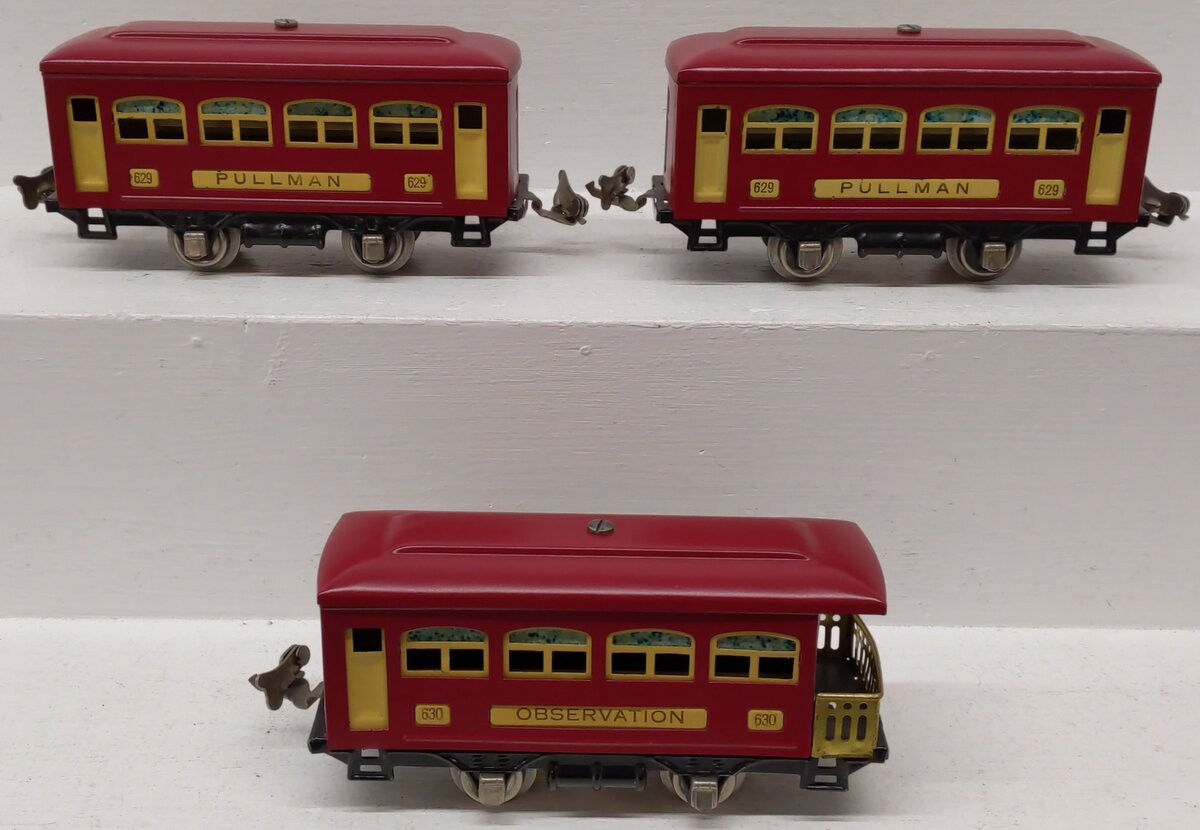 Lionel Vintage O Prewar Tinplate Passenger Cars 629, 630 [3]