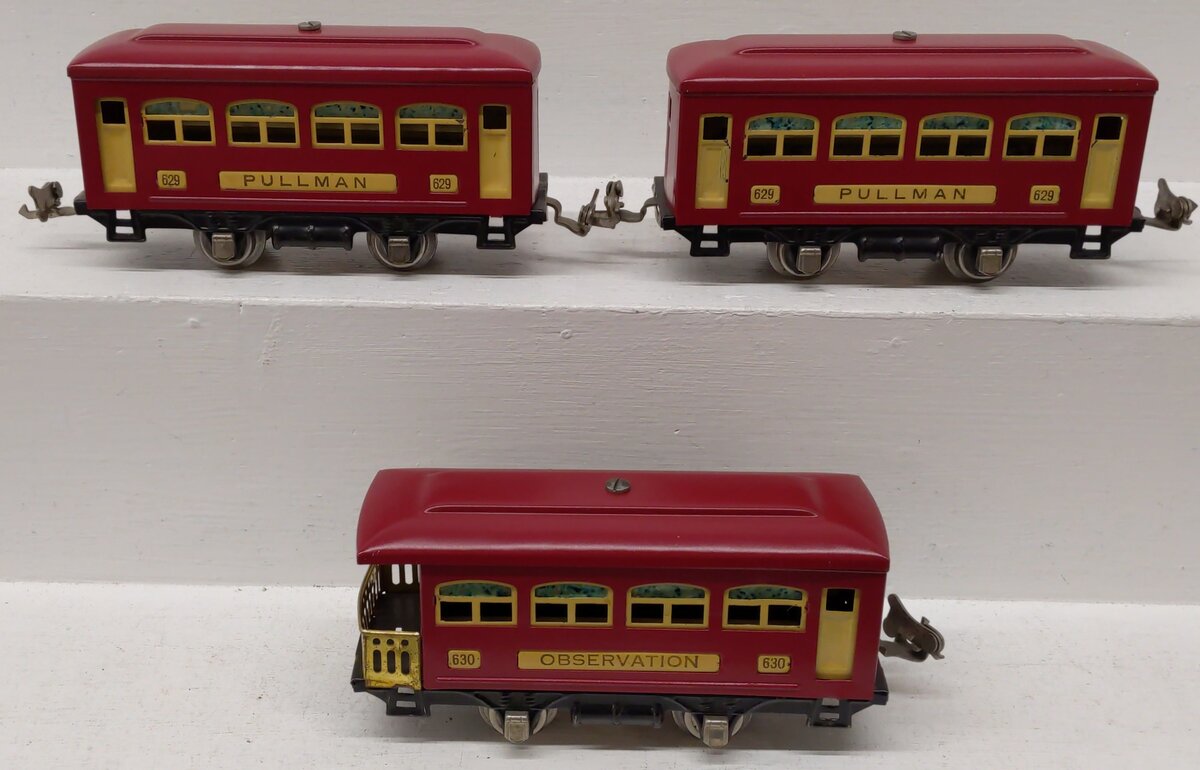 Lionel Vintage O Prewar Tinplate Passenger Cars 629, 630 [3]