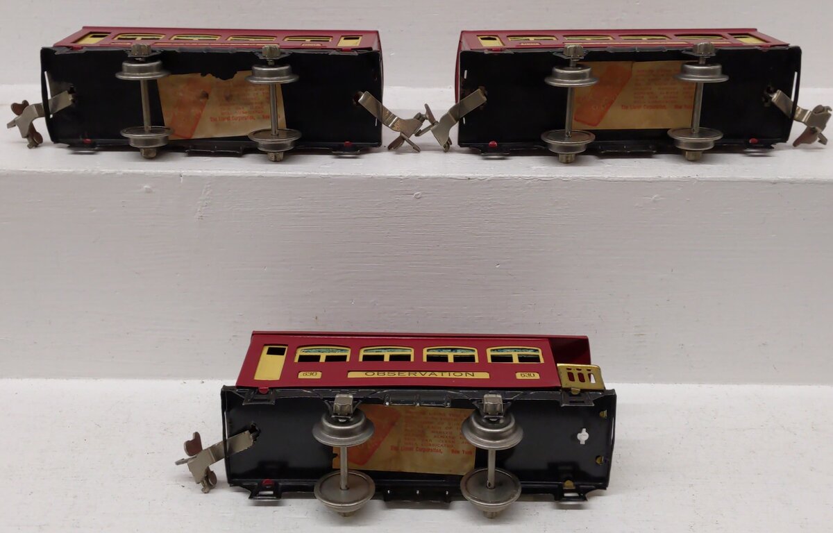 Lionel Vintage O Prewar Tinplate Passenger Cars 629, 630 [3]