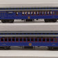Lionel 2427560 O Royal Blue Wood Passenger Cars Pack B (Set of 2) #1014/#1051 EX/Box