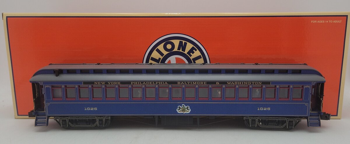 Lionel 2427552 O Gauge Royal Blue Wood Passenger Car #1026 EX/Box
