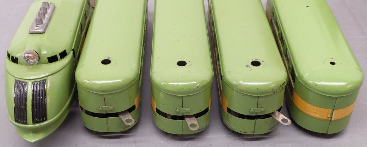 American Flyer 1322RT Vintage O Illinois Central Green Diamond Articulated Set VG