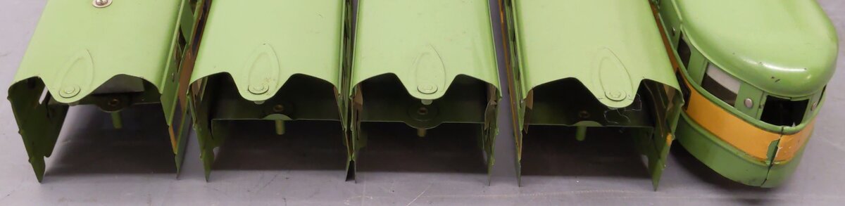 American Flyer 1322RT Vintage O Illinois Central Green Diamond Articulated Set VG