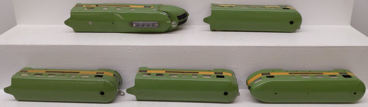 American Flyer 1322RT Vintage O Illinois Central Green Diamond Articulated Set VG