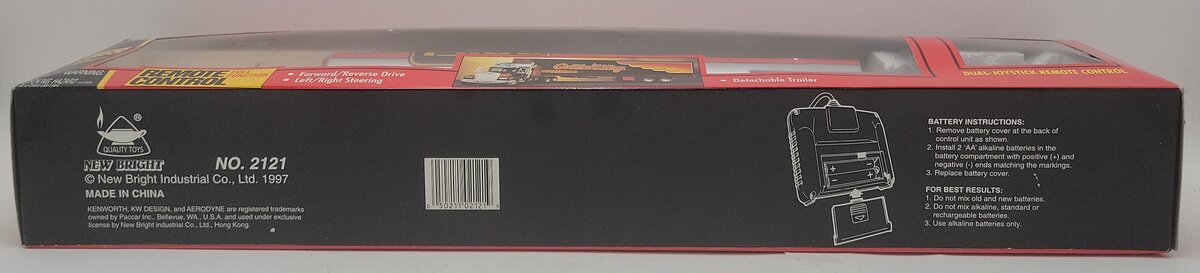 New Bright 2121 Remote Control Pilot Semi-Truck w/Trailer MT/Box