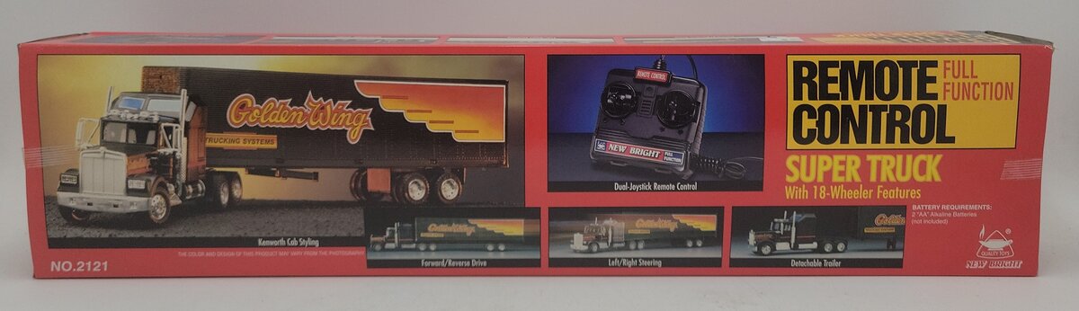 New Bright 2121 Remote Control Pilot Semi-Truck w/Trailer MT/Box