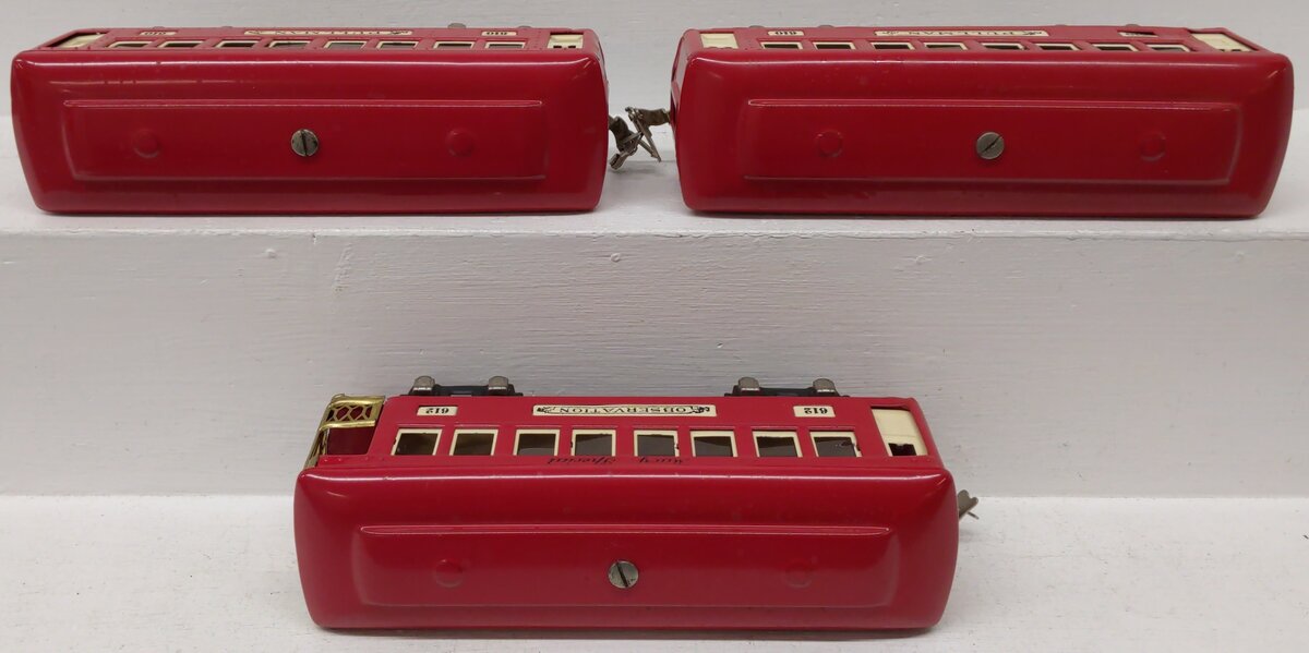Lionel 610/612 Vintage O Prewar Macy Special Pullman & Observation Cars Set (3)