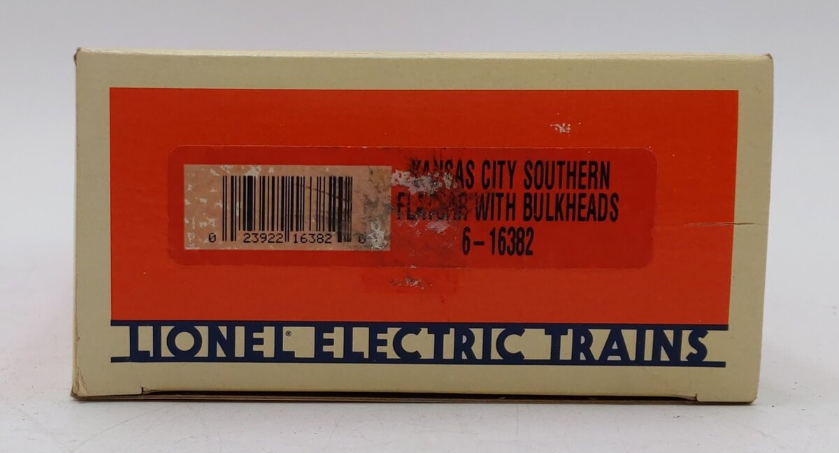 Lionel 6-16382 O Kansas City Southern Flatcar w/Bulkheads LN/Box