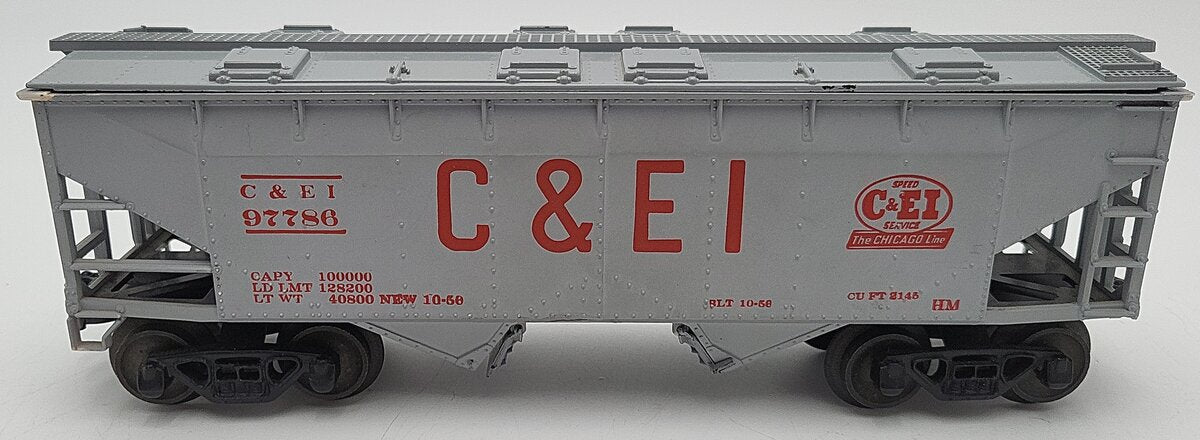 KMT 97786 O Gauge C&EI 2-Bay Covered Hopper EX