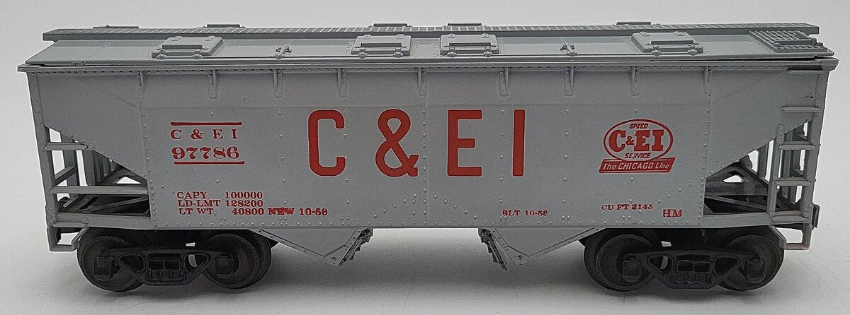 KMT 97786 O Gauge C&EI 2-Bay Covered Hopper EX