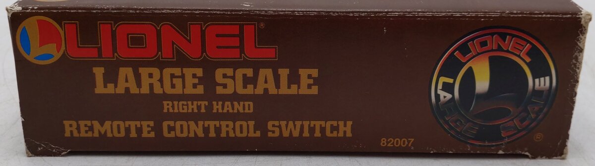 Lionel 8-82007 G Scale Right Hand Remote Switch Turnout For Indoor & Outdoor EX/Box