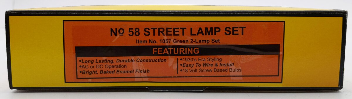 MTH 30-1057 #58 Green Main Street Lamp Post Set LN/Box