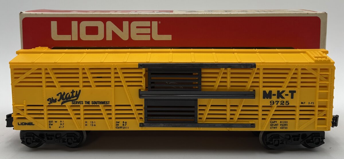 Lionel 6-9725 O Gauge Missouri Kansas Texas Bi-Level Stock Car EX/Box