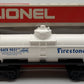 Lionel 6-9051 O Gauge Firestone Single Dome Tank Car EX/Box