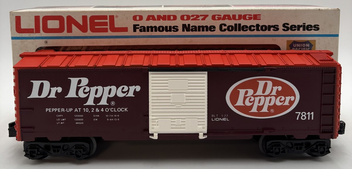 Lionel 6-7811 O Gauge Dr. Pepper Boxcar #7811 EX/Box