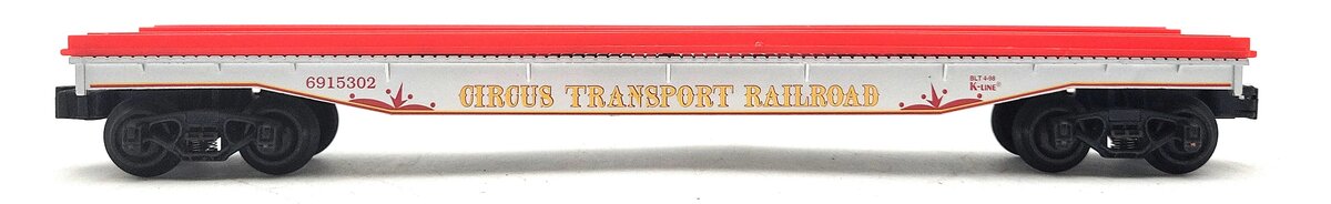 K-Line K691-5302 O Gauge Circus Transport Flatcar #6915302 VG