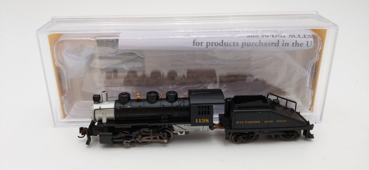 Bachmann 50555 N B&O USRA 0-6-0 Steam Locomotive & Slope Tender #1138 EX/Box