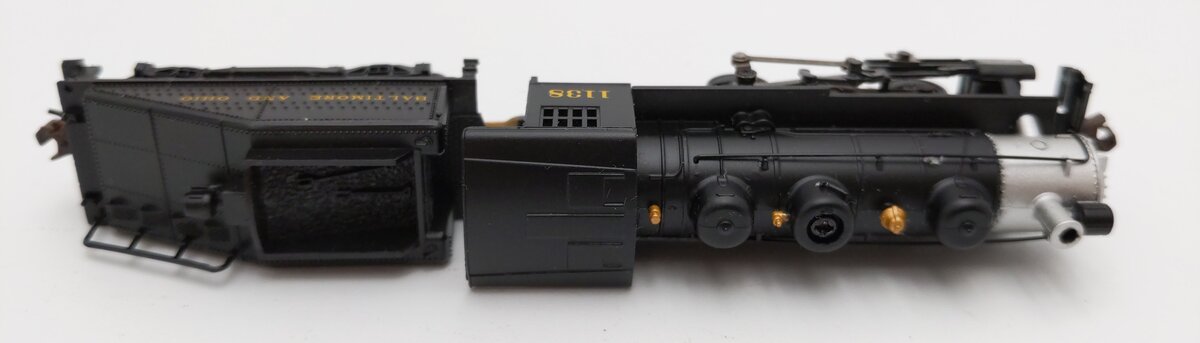 Bachmann 50555 N B&O USRA 0-6-0 Steam Locomotive & Slope Tender #1138 EX/Box