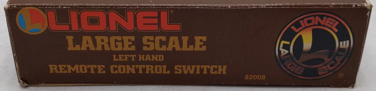 Lionel 8-82008 G Scale Left Hand Remote Switch Turnout Indoor & Outdoor Use EX/Box