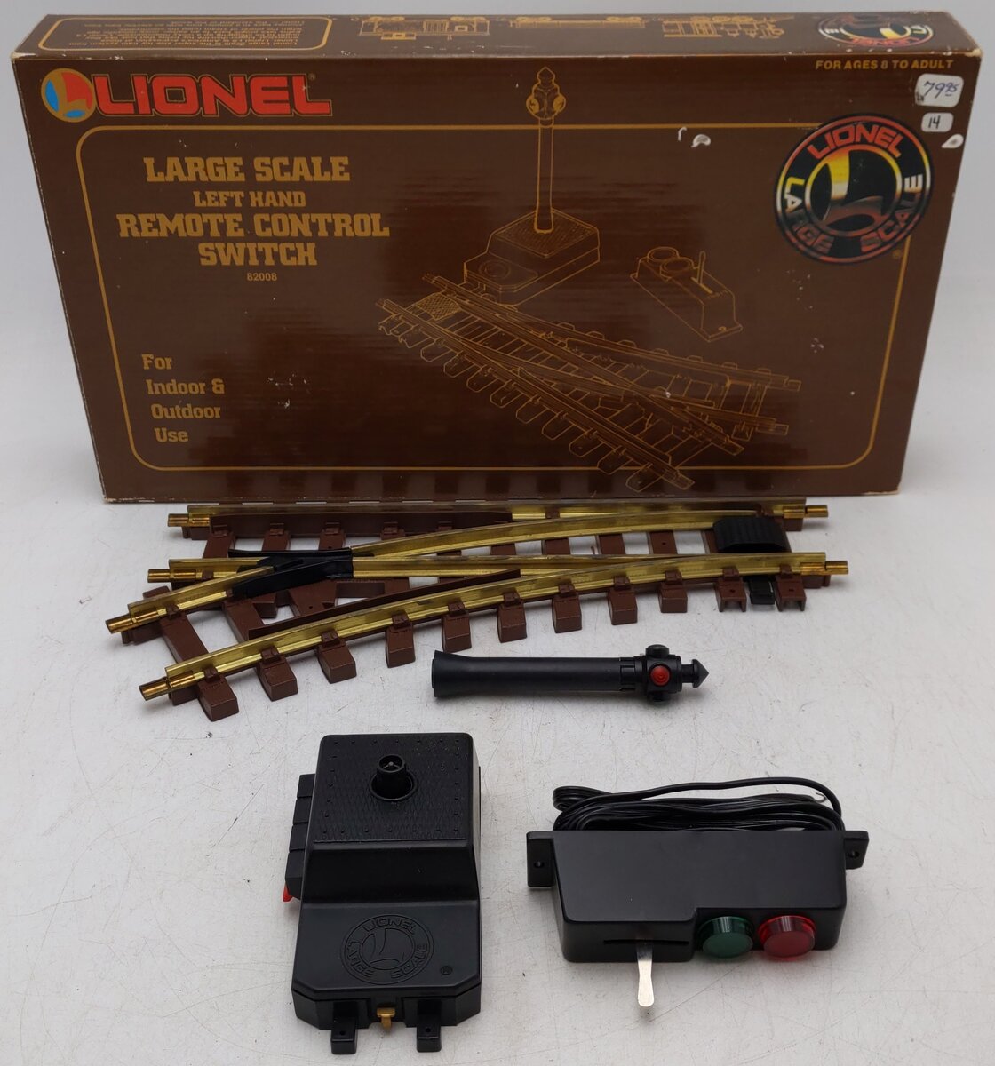Lionel 8-82008 G Scale Left Hand Remote Switch Turnout Indoor & Outdoor Use EX/Box