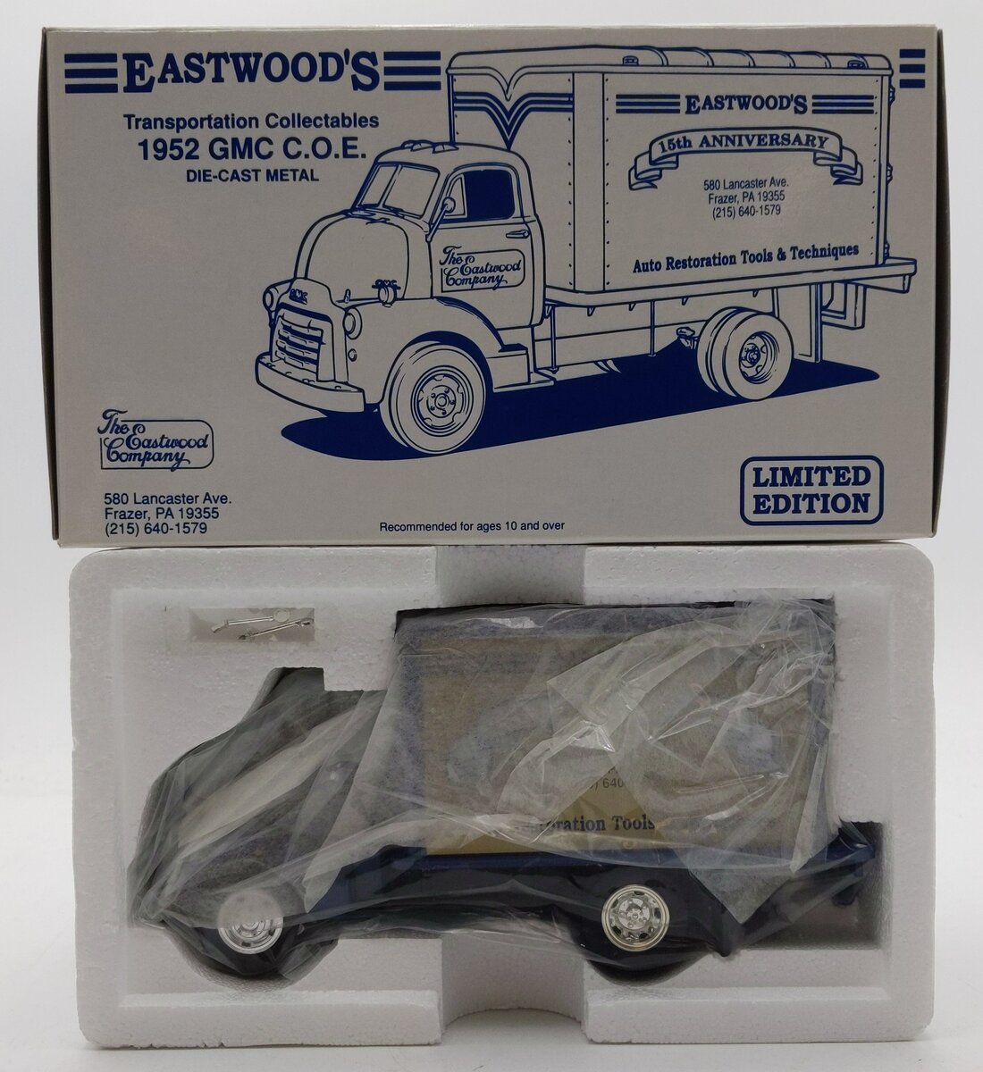 Eastwood 19-0115 1:34 Scale Diecast Eastwood 15th Anniversary COE GMC Truck NIB