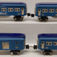 Lionel Vintage O Prewar Blue Tinplate Passenger Cars 613, 614, 615 [4]