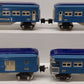 Lionel Vintage O Prewar Blue Tinplate Passenger Cars 613, 614, 615 [4]