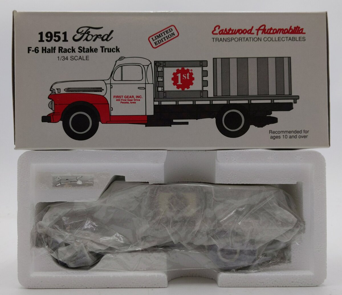 First Gear 19-0120 1:34 Scale Diecast 1951 Ford F-6 Half Rack Stake Truck NIB