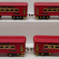 American Flyer Vintage O Prewar Red Tinplate Passenger Cars 3171, 3172 [4]