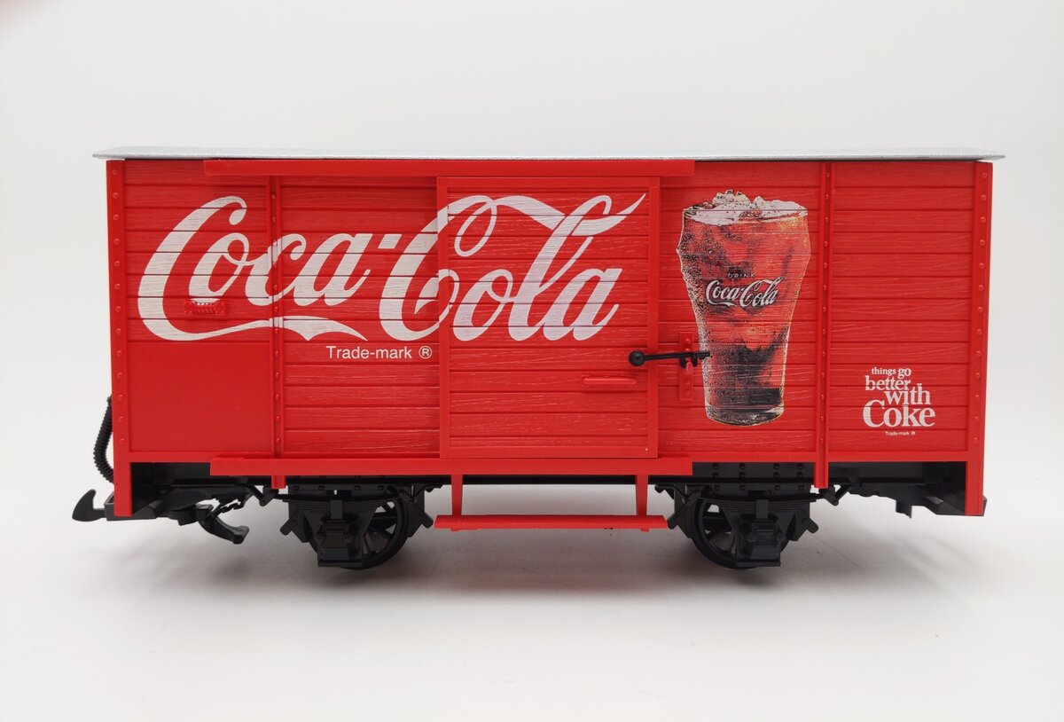 LGB 45352 G Scale Coca-Cola Boxcar with Sound EX/Box