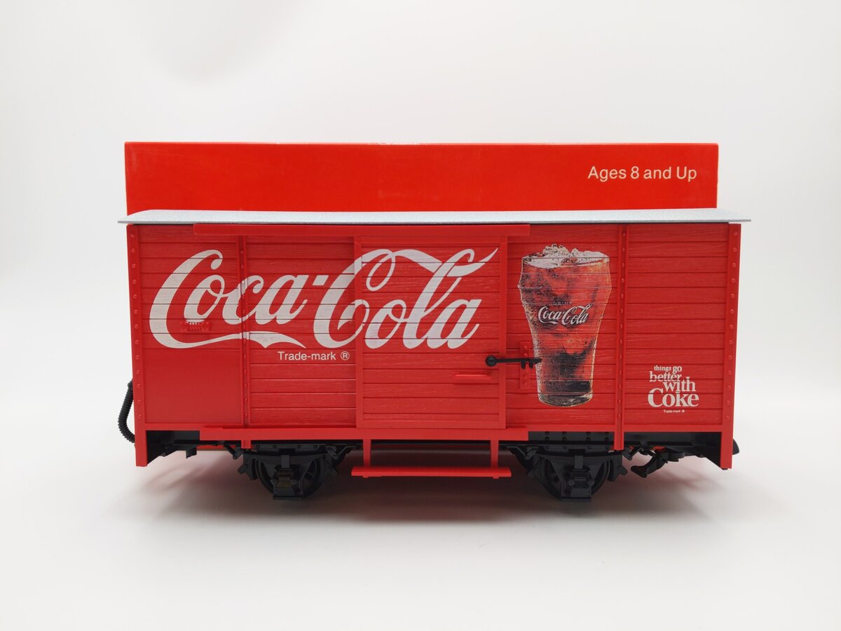 LGB 45352 G Scale Coca-Cola Boxcar with Sound EX/Box