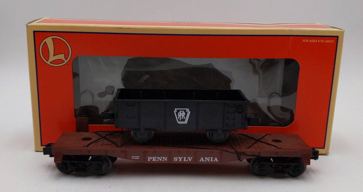 Lionel 6-19464 O Pennsy Flatcar W/ Gondola EX/Box
