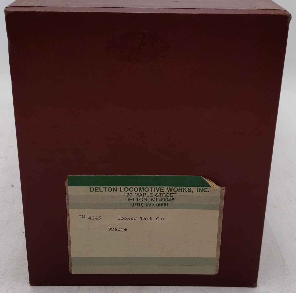 Delton 4245 G Scale Hooker Chemicals Die Cast Tank Freight Car Kit #24055 EX/Box