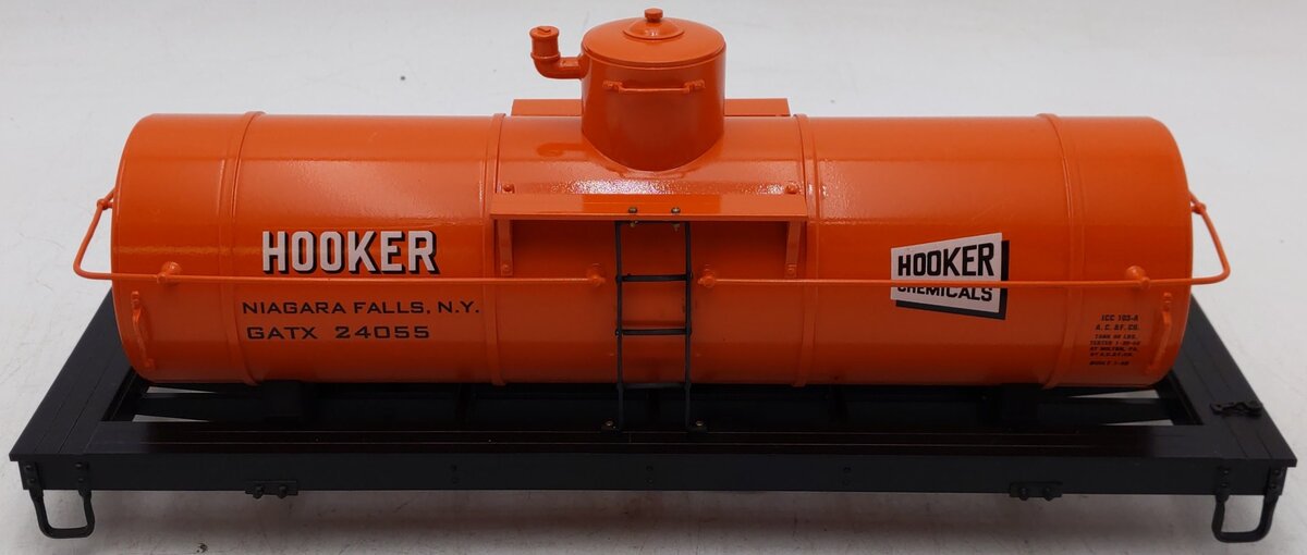 Delton 4245 G Scale Hooker Chemicals Die Cast Tank Freight Car Kit #24055 EX/Box