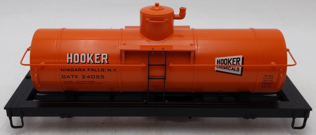 Delton 4245 G Scale Hooker Chemicals Die Cast Tank Freight Car Kit #24055 EX/Box