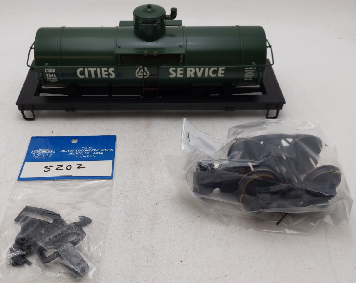 Delton 4243 G Scale Cities Service Die Cast Tank Freight Car Kit #2544 EX/Box