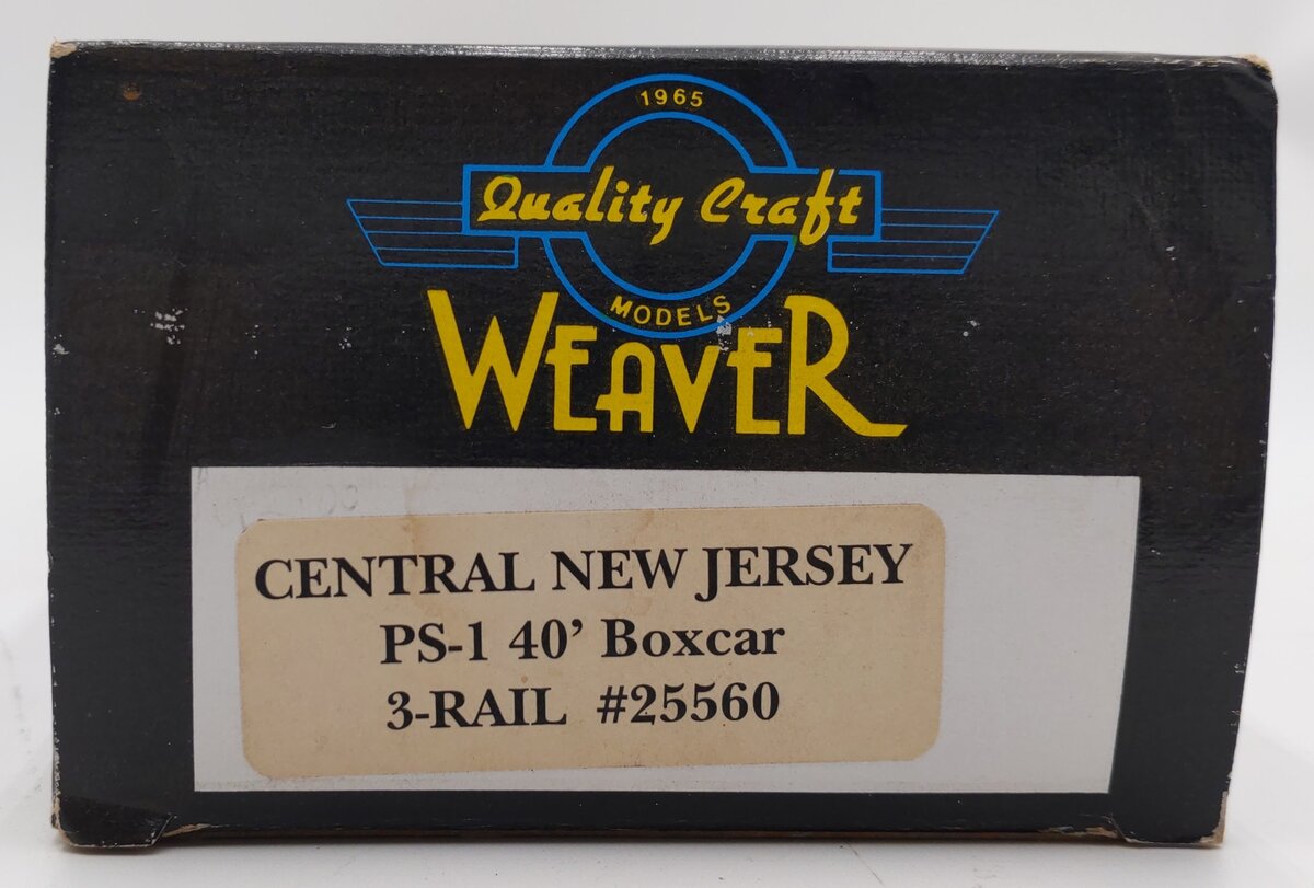Weaver 25560 O Gauge Central New Jersey PS-1 40' Boxcar (3-Rail) EX/Box
