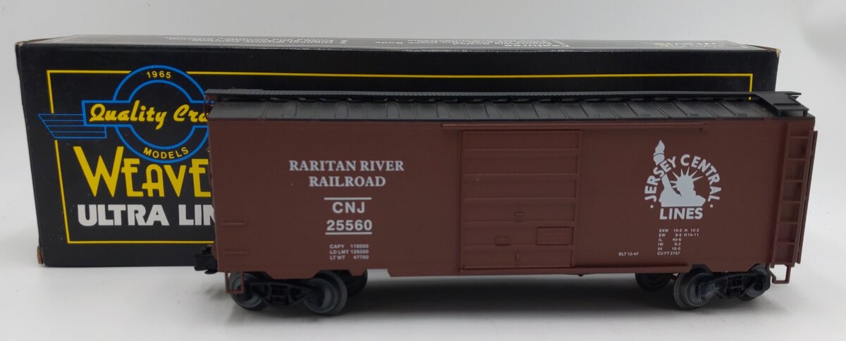 Weaver 25560 O Gauge Central New Jersey PS-1 40' Boxcar (3-Rail) EX/Box