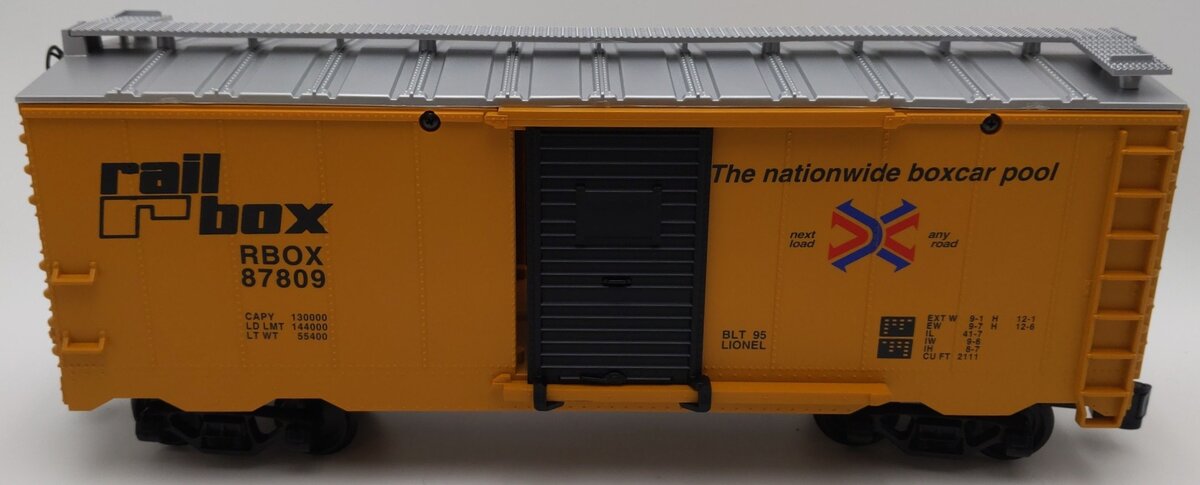Lionel 8-87809 G Railbox Boxcar #87809 LN/Box