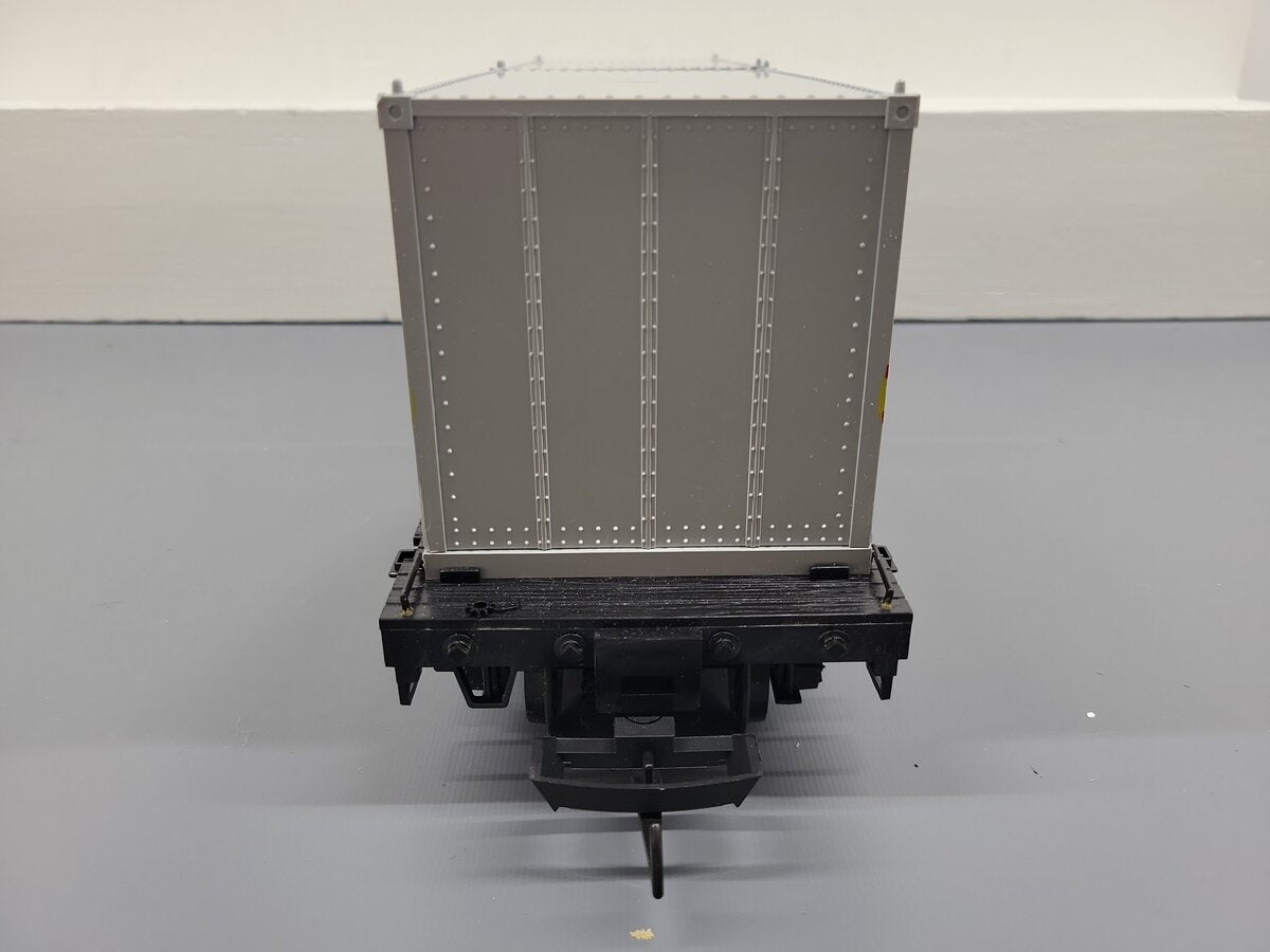 LGB 4069 G Scale Flatcar w/2 Grey LGB Containers EX/Box