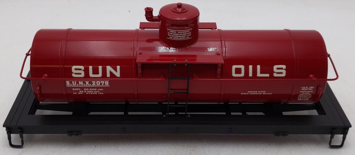 Delton 4247 G Scale Sun Oils Die Cast Tank Freight Car Kit #2078 EX/Box