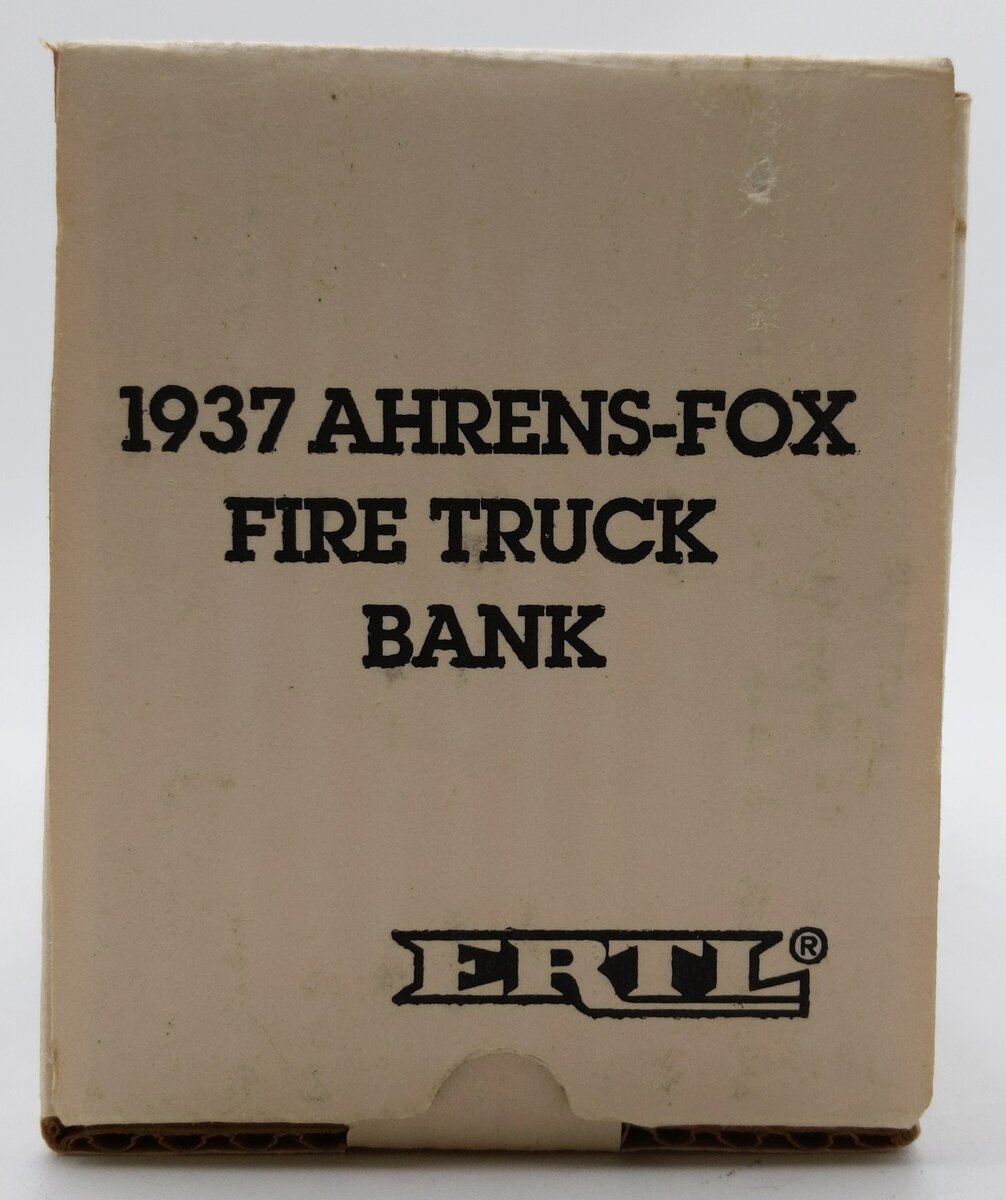 Ertl 1:30 Scale 1937 Diecast Ahrens-Fox Canton Fire Truck Bank #8 LN/Box