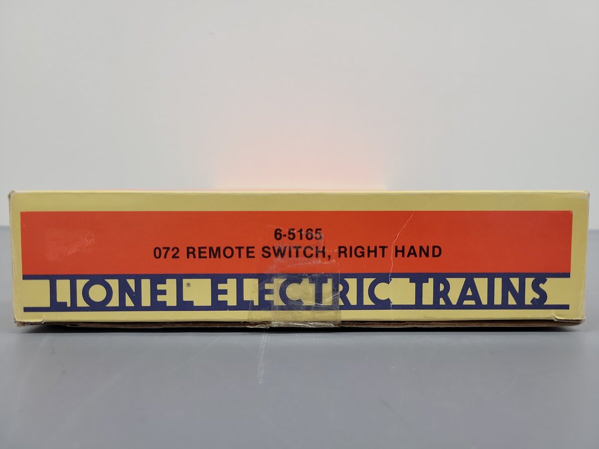 Lionel 6-5165 O72 Right Hand Remote Switch Turnout EX/Box