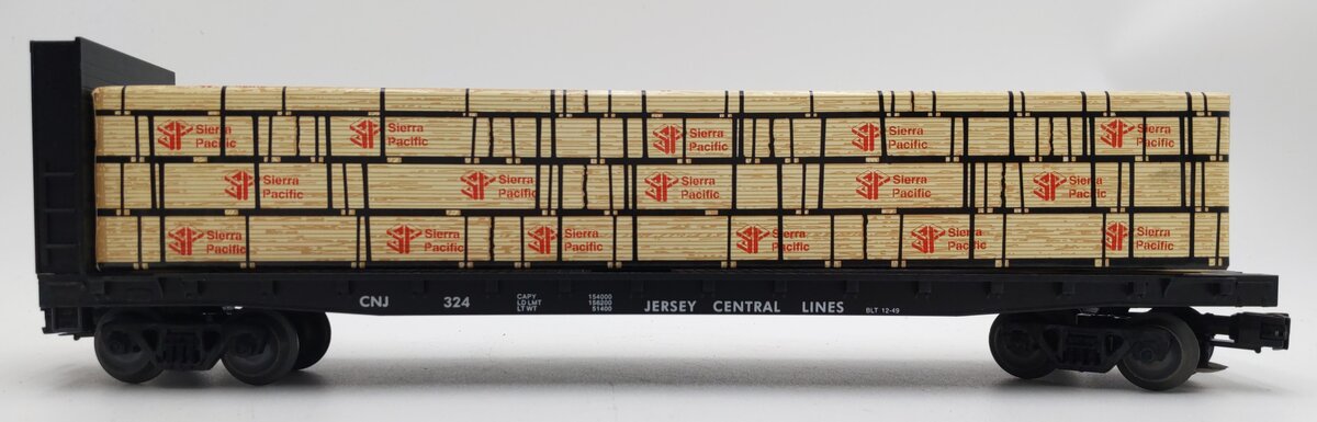 Weaver 324 O Gauge CNJ 50' Bulkhead Flatcar W/ Paper Load EX/Box