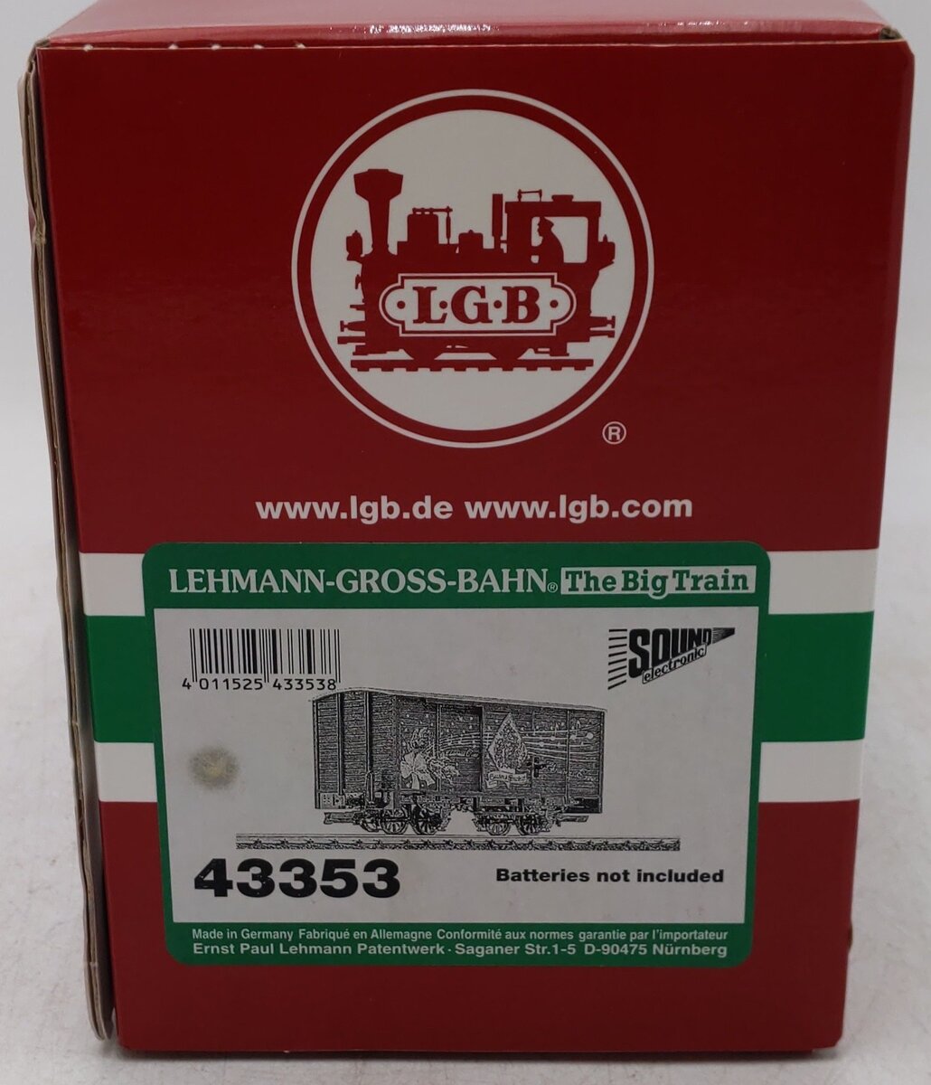 LGB 43353 Seasons Greetings Car with Sound EX/Box