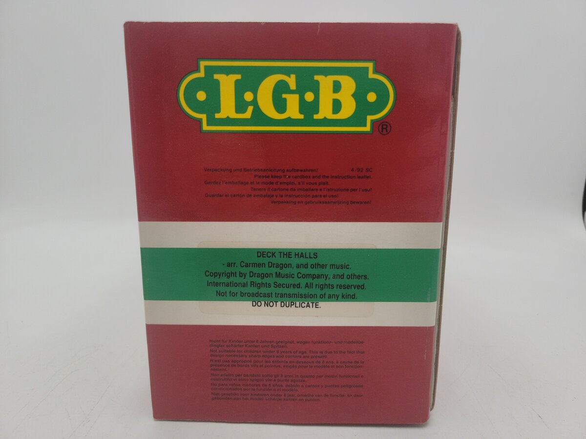 LGB 43352 G Scale Merry Christmas Sound Boxcar w/Metal Wheels EX/Box