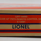 Lionel 6-12081 O 42" Remote-Control Left Hand Switch Turnout VG/Box