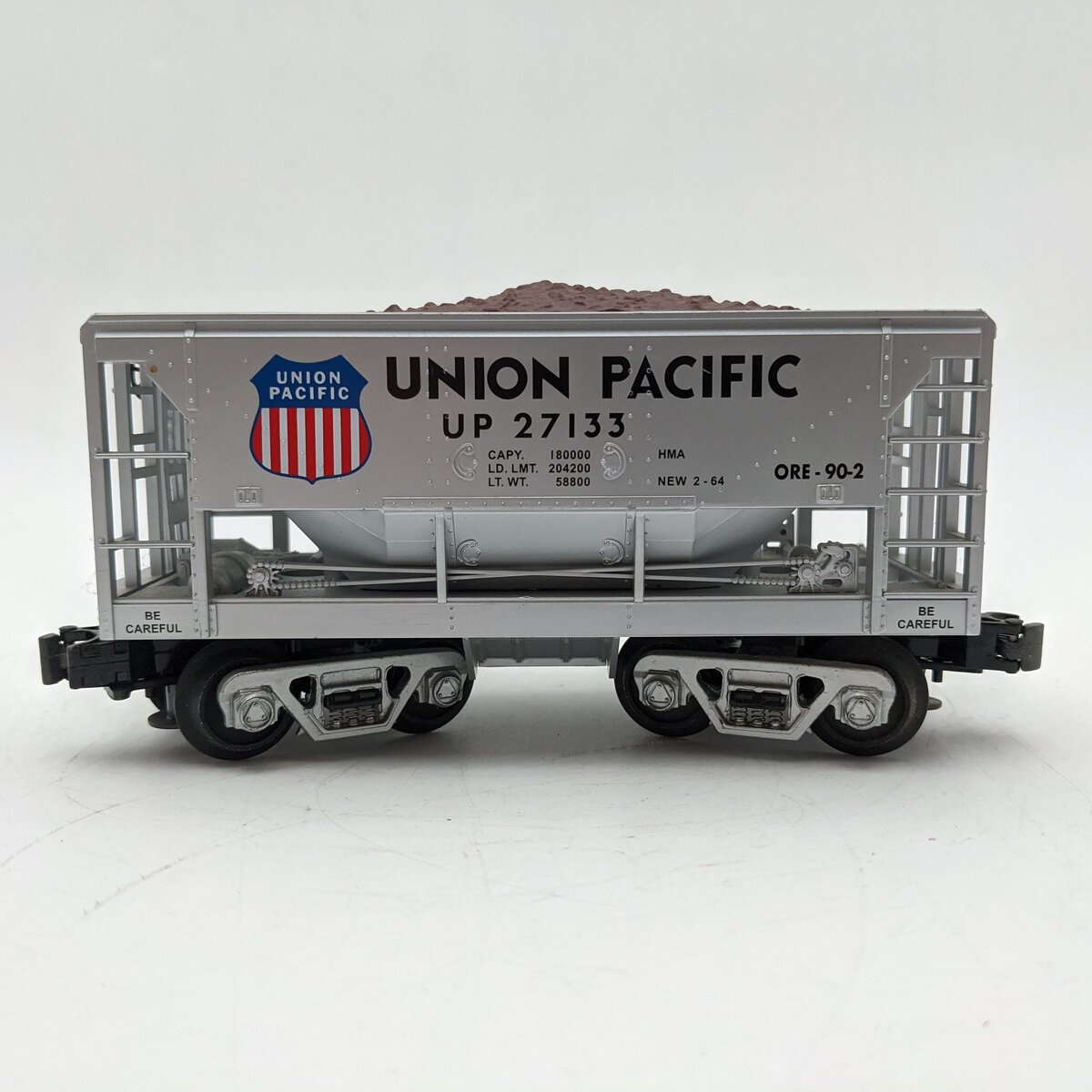 MTH 30-7527 O Gauge Union Pacific Ore Car w/Ore Load EX