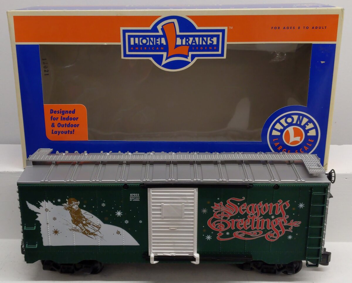 Lionel 8-87022 G Scale Christmas Boxcar EX/Box